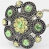 Pince à cheveux Grande Rosace verte