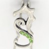 Bijou de cheveux hippocampe vert
