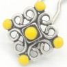 Epingle cheveux métal émaillé jaune