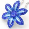 Barrette fleur VIP bleue
