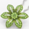 Barrette fleur VIP verte