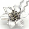 Barrette cheveux fleur Marie agentée