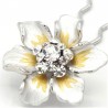 Barrette cheveux fleur Marie blanche
