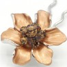 Barrette cheveux fleur Marie marron