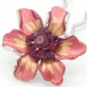 Barrette cheveux fleur Marie rouge