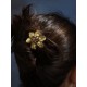 Chignon barrette cheveux fleur Marie dorée