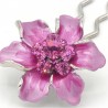 Barrette cheveux fleur Marie rose
