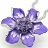 Barrette cheveux fleur Marie mauve