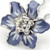 Barrette cheveux fleur Marie bleue marine