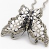 Pince cheveux papillon gris