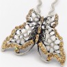 Pince cheveux papillon ambre clair