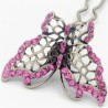 Pince cheveux papillon rose