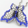 Pince cheveux papillon bleu