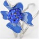Epingle à cheveux fleur bleue