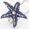 Pince chignon grande étoile bleue marine