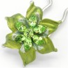 Barrette chignon fleur oblongue verte