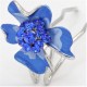 Accessoire cheveux fleur bleue