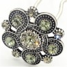 Bijoux de tête petite rosace grise