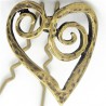 Accessoire coiffure coeur or vieilli