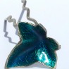 Barrette cheveux Celtique Lierre bleu émaillée