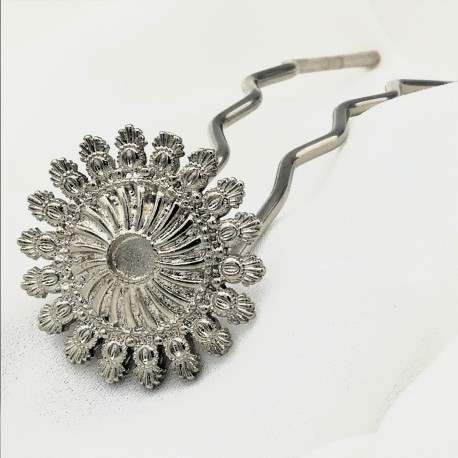 Epingle cheveux - Accessoire cheveux mariage - Solyflor argent brillant