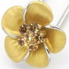 Barrette cheveux petite fleur dorée