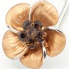 Barrette cheveux petite fleur marron