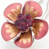 Barrette cheveux petite fleur rouge