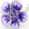 Barrette cheveux petite fleur mauve