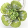 Barrette cheveux petite fleur verte