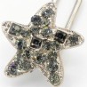 Epingle à chignon étoile strass grise