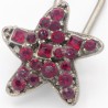 Epingle à chignon étoile strass rouge