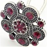 Bijoux de tête petite rosace rouge