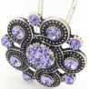 Bijoux de tête petite rosace mauve
