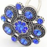 Bijoux de tête petite rosace bleue