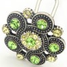 Bijoux de tête petite rosace verte