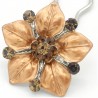 Accessoire cheveux fleur Ferra marron