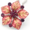 Accessoire cheveux fleur Ferra rouge