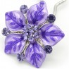 Accessoire cheveux fleur Ferra mauve