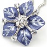 Accessoire cheveux fleur Ferra bleue marine