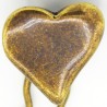 Barrette métal coeur doré vieilli