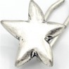 Barrette métal etoile argenté mat