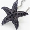 Barrette chignon étoile noire