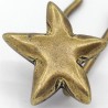 Barrette métal étoile doré vieilli