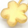 Barrette métal fleur doré soyeux