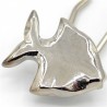 Barrette métal poisson argenté brillant