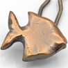 Barrette métal poisson cuivré