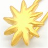Barrette métal soleil doré soyeux